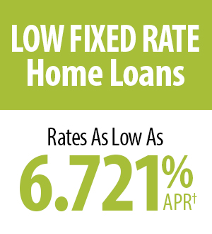Low fixed rate home loans. Rates as low as 6.721% APR✝