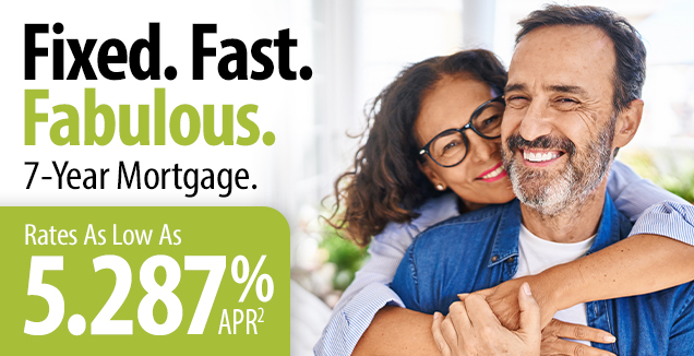 Fixed. Fast. Fabulous. 7-year mortgage. Rates as low as 5.287% APR2